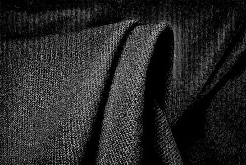 Black wool cashmere - black,