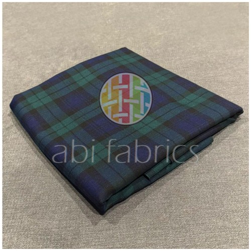 Blackwatch tartan polyviscose - blackwatch,