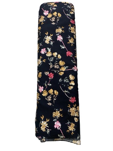 Metre print challis viscose - challis,