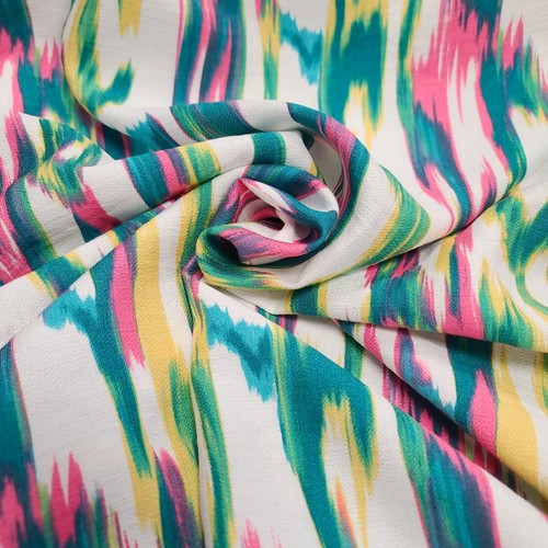 Colourful ikat rayon viscose - ikat,