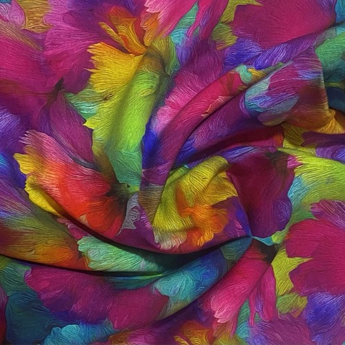 Bold floral viscose fabric - bold,