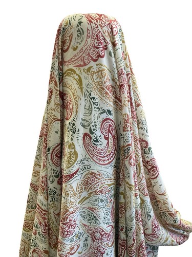 Printed challis viscose fabric - viscose,