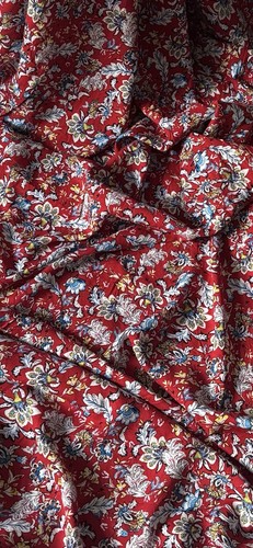 Red multicoloured floral - red,
