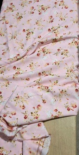 4yard pink printed viscose - 4yard,