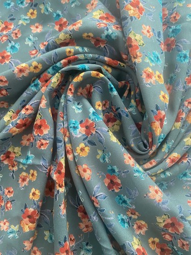Floral viscose fabric dress - floral,