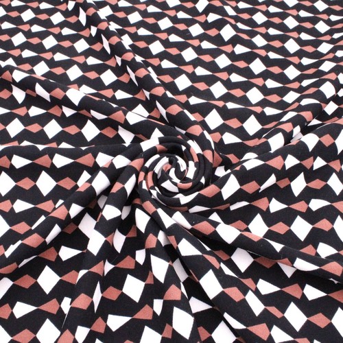Graphic printed viscose twill - graphic,