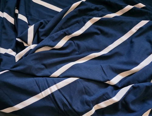 3yards navy viscose jersey - navy,