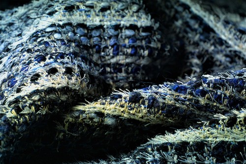 Wool cashmere blue tones - wool-,