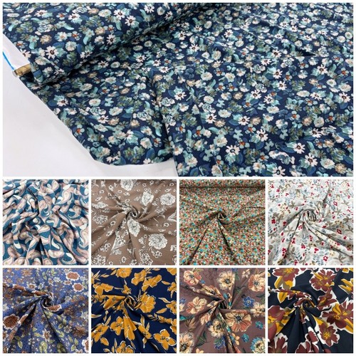 Viscose twill fabric floral - twill,