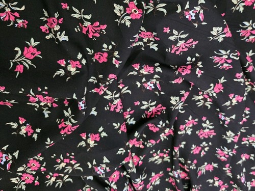 Yards black floral printed - 4,