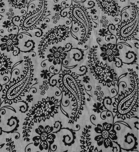 Grey black paisley - grey, &