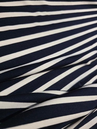 3yards navy stripes viscose - 3yards,